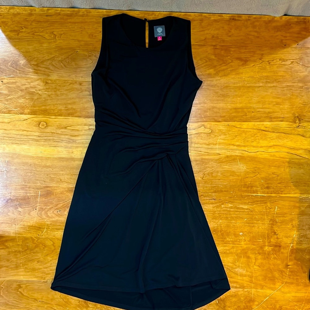 Vince Camuto black cocktail dress.